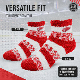 Detroit Red Wings NHL Unisex Cozy Sleep Socks - Red