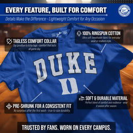 Duke Blue Devils Campus Colors  T-Shirt for Men and Women - Royal