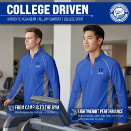 Duke Blue Devils Mens NCAA Campus Classic Long Sleeve 1/4 Zip Windshirt - Royal