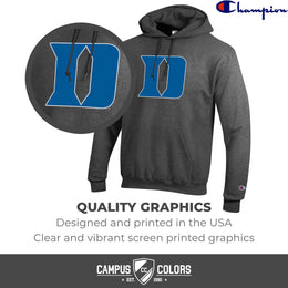 Duke Blue Devils Adult Mascot Fleece Hooded Sweatshirt - Charcoal
