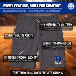 Duke Blue Devils NCAA Men’s University Athletic Performance Shorts - Black Heather