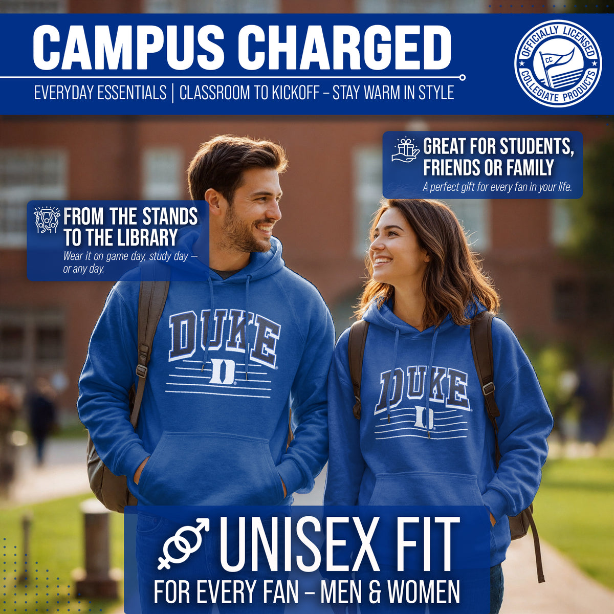 Duke Blue Devils NCAA Adult Unisex Overtime Classics Hooded Fleece Sweatshirt - Royal