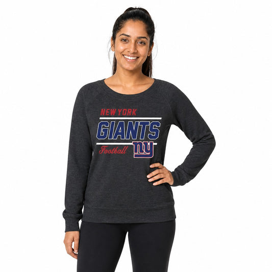New York Giants  NFL Women's Gameday Crewneck Sweatshirt Pullover - Charcoal