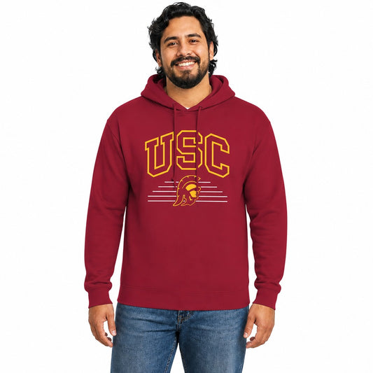 USC Trojans  Overtime Classics Fleece Hoodie Sweatshirt - Cardinal