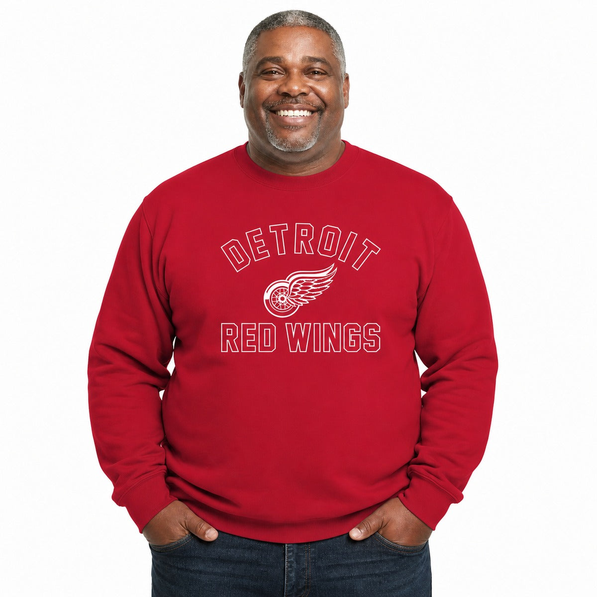 Detroit Red Wings NHL Gameday Crewneck Sweatshirt Men Women Unisex - Red