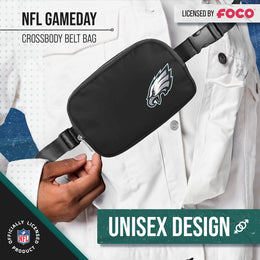 Philadelphia Eagles NFL Gameday On The Move Crossbody Belt Bag - Black