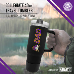 East Carolina Pirates Collegiate 40oz Stainless Steel Travel Tumbler with Handle for Dad - Black