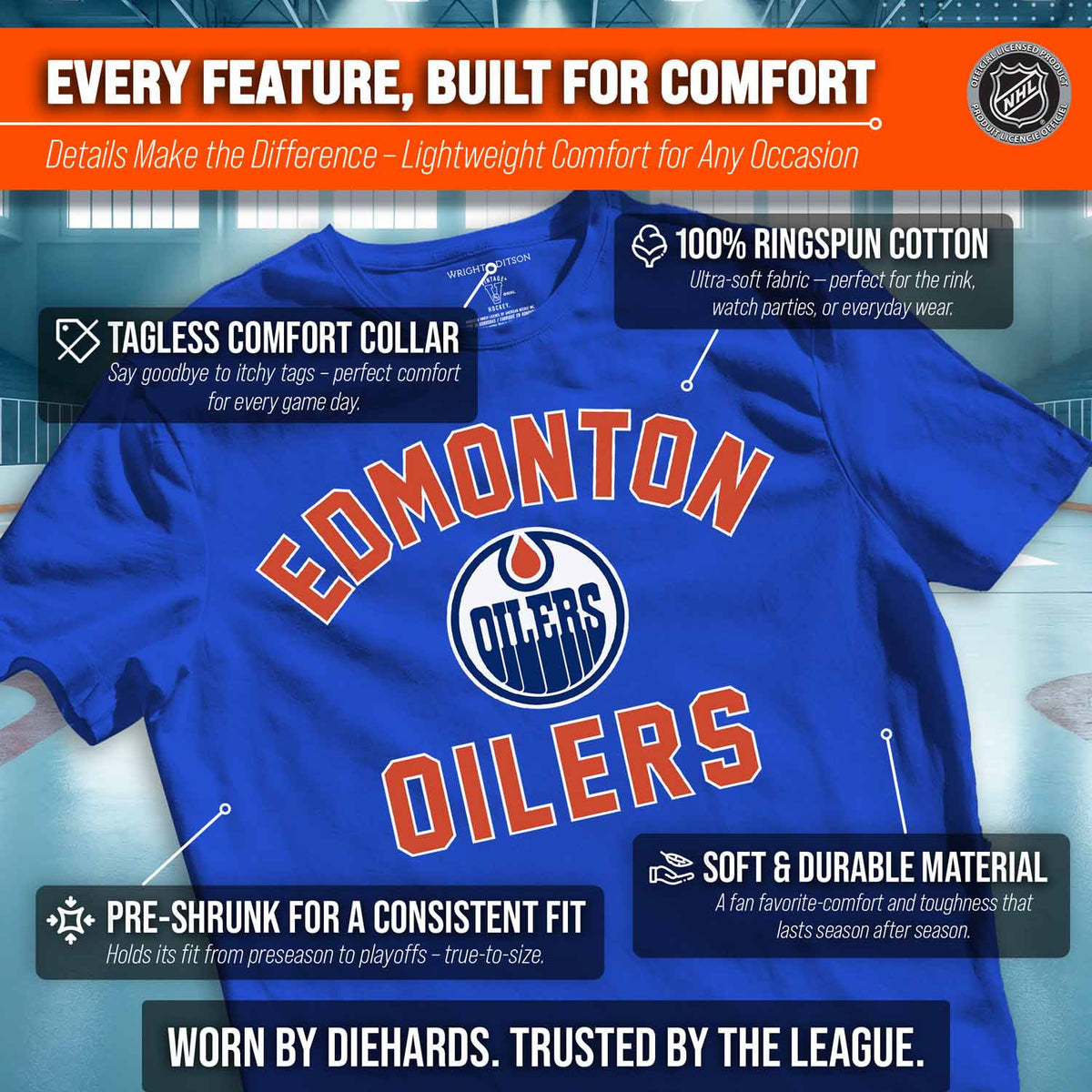 Edmonton Oilers NHL Gameday T-Shirt - Royal Blue