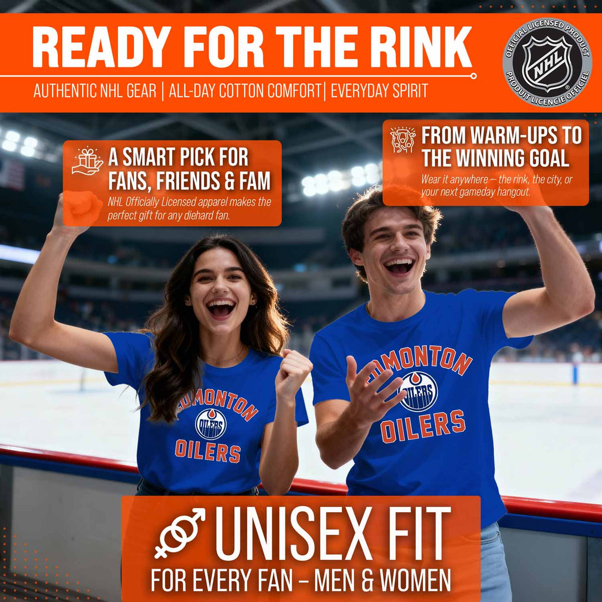 Edmonton Oilers NHL Gameday T-Shirt - Royal Blue