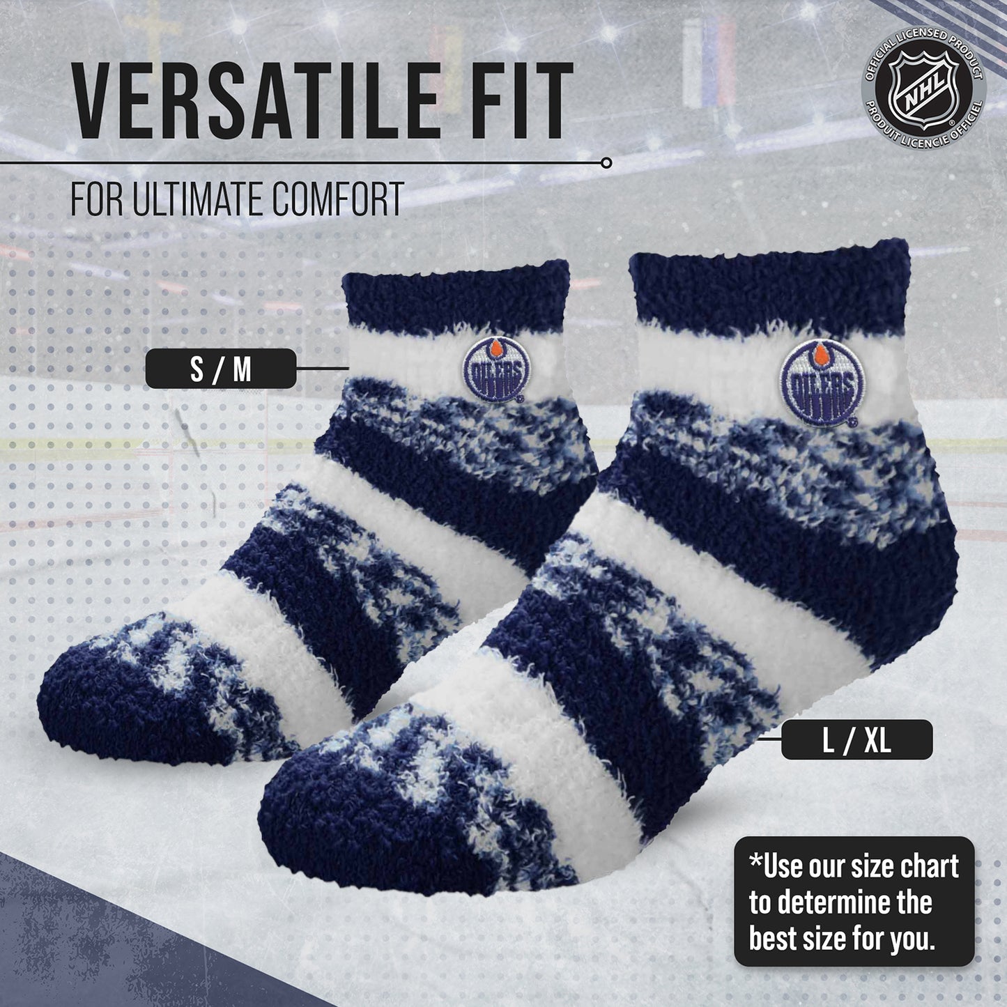 Edmonton Oilers NHL Unisex Cozy Sleep Socks - Navy