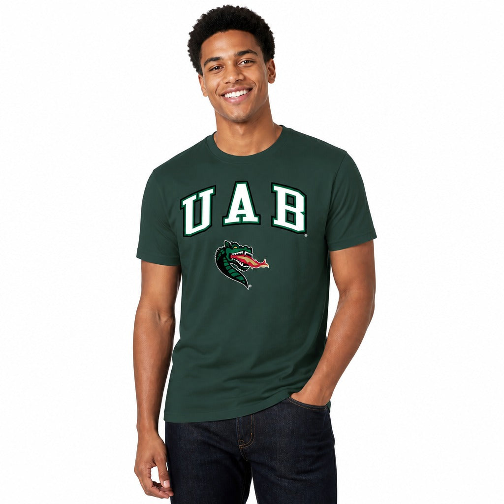 UAB Blazers NCAA Gameday Cotton T-Shirt - Unisex Adult Crew Neck - Green