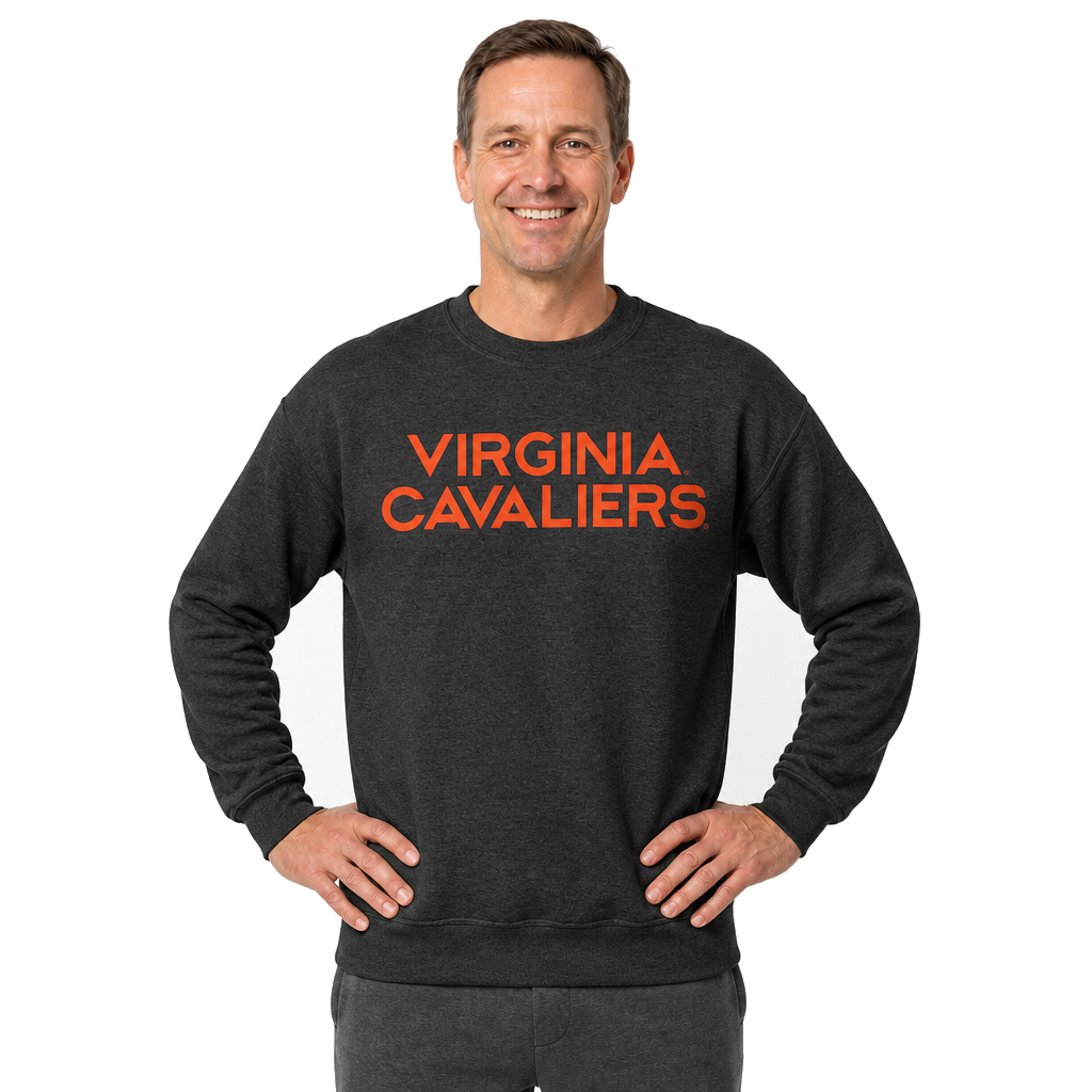 Virginia Cavaliers  NCAA Unisex Adult Crewneck Fleece Sweatshirt - Graphite