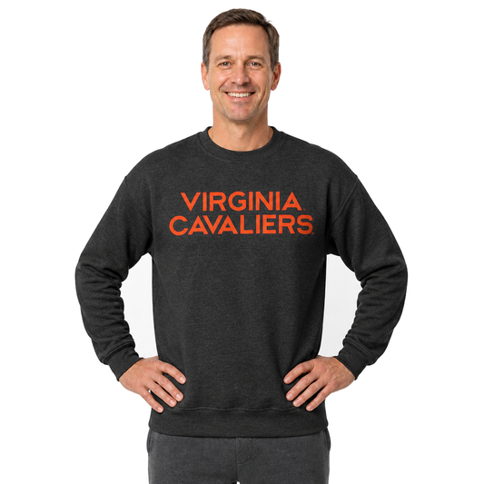 Virginia Cavaliers  NCAA Unisex Adult Crewneck Fleece Sweatshirt - Graphite