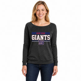 New York Giants  NFL Women's French Terry Crewneck Sweatshirt - Charcoal