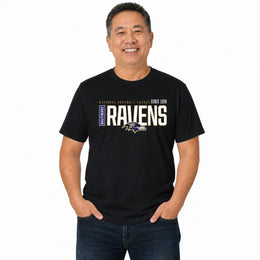 Baltimore Ravens  NFL Modern Zone Short Sleeve T-Shirt Men Women - Black