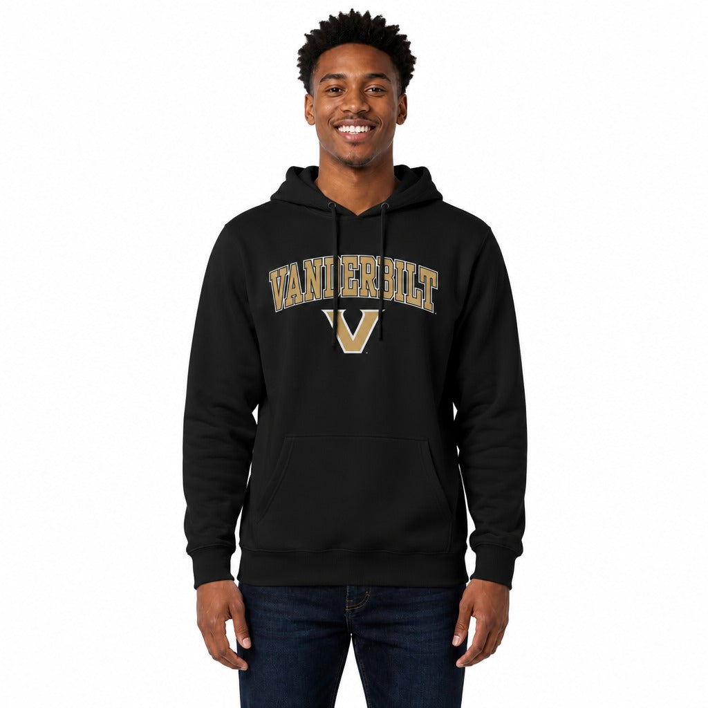 Vanderbilt Commodores Arch & Logo Gameday Hoodie NCAA Fleece Hoodie - Black