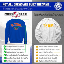 Florida Gators Adult Arch & Logo Soft Style Gameday Crewneck Sweatshirt - Royal