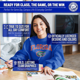 Florida Gators Adult Arch & Logo Soft Style Gameday Crewneck Sweatshirt - Royal