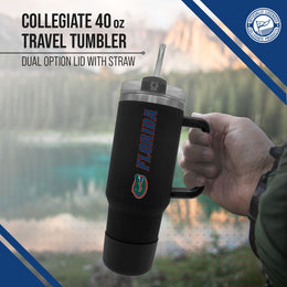 Florida Gators College & University 40 oz Travel Tumbler With Handle - Black