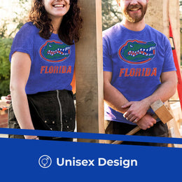 Florida Gators Adult MVP Heathered Cotton Blend T-Shirt - Royal