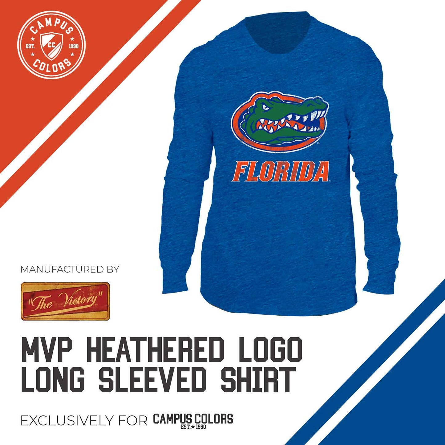 Florida Gators NCAA MVP Adult Long-Sleeve Shirt - Royal