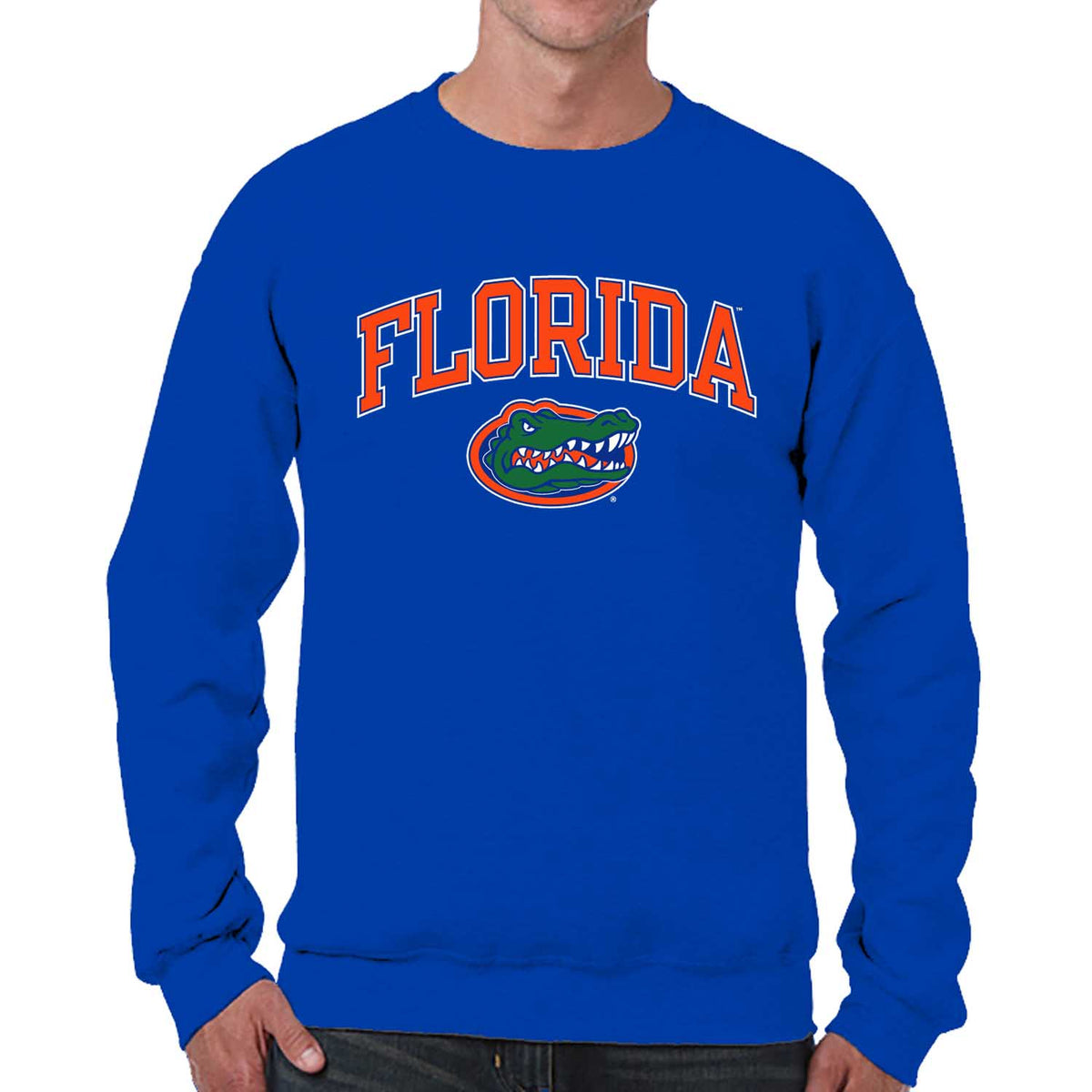 Florida Gators Adult Arch & Logo Soft Style Gameday Crewneck Sweatshirt - Royal