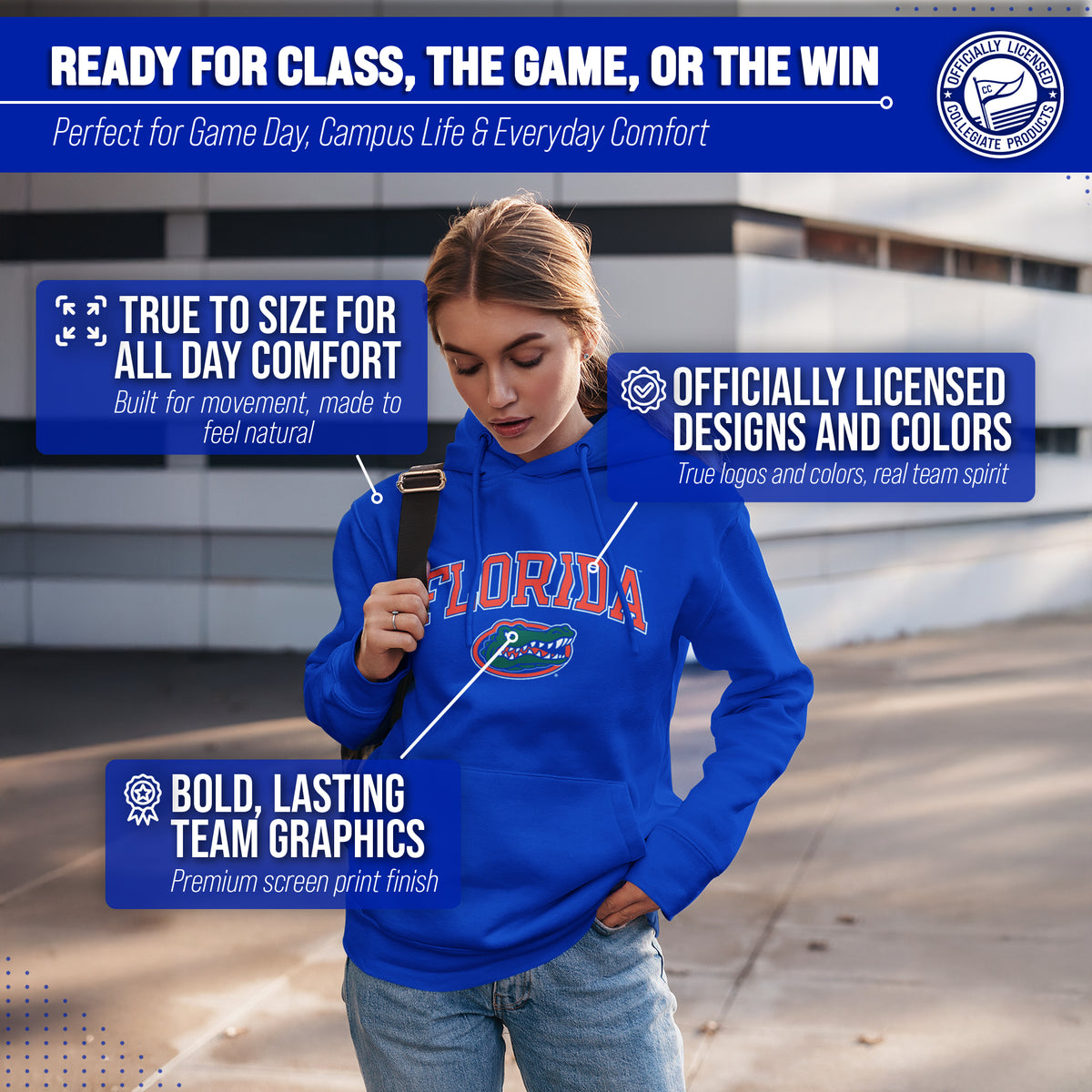FLA Arch & Logo Gameday Hoodie - Royal