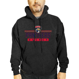 Florida Panthers NHL Adult Heather Charcoal True Fan Hooded Sweatshirt Unisex - Charcoal