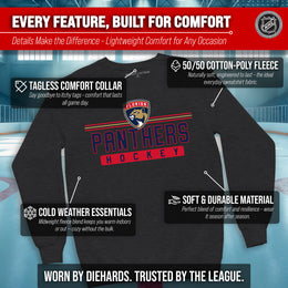 Florida Panthers NHL Charcoal True Fan Crewneck Sweatshirt - Charcoal