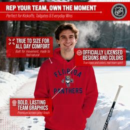 Florida Panthers Hoodie Pullover Sweatshirt - Red
