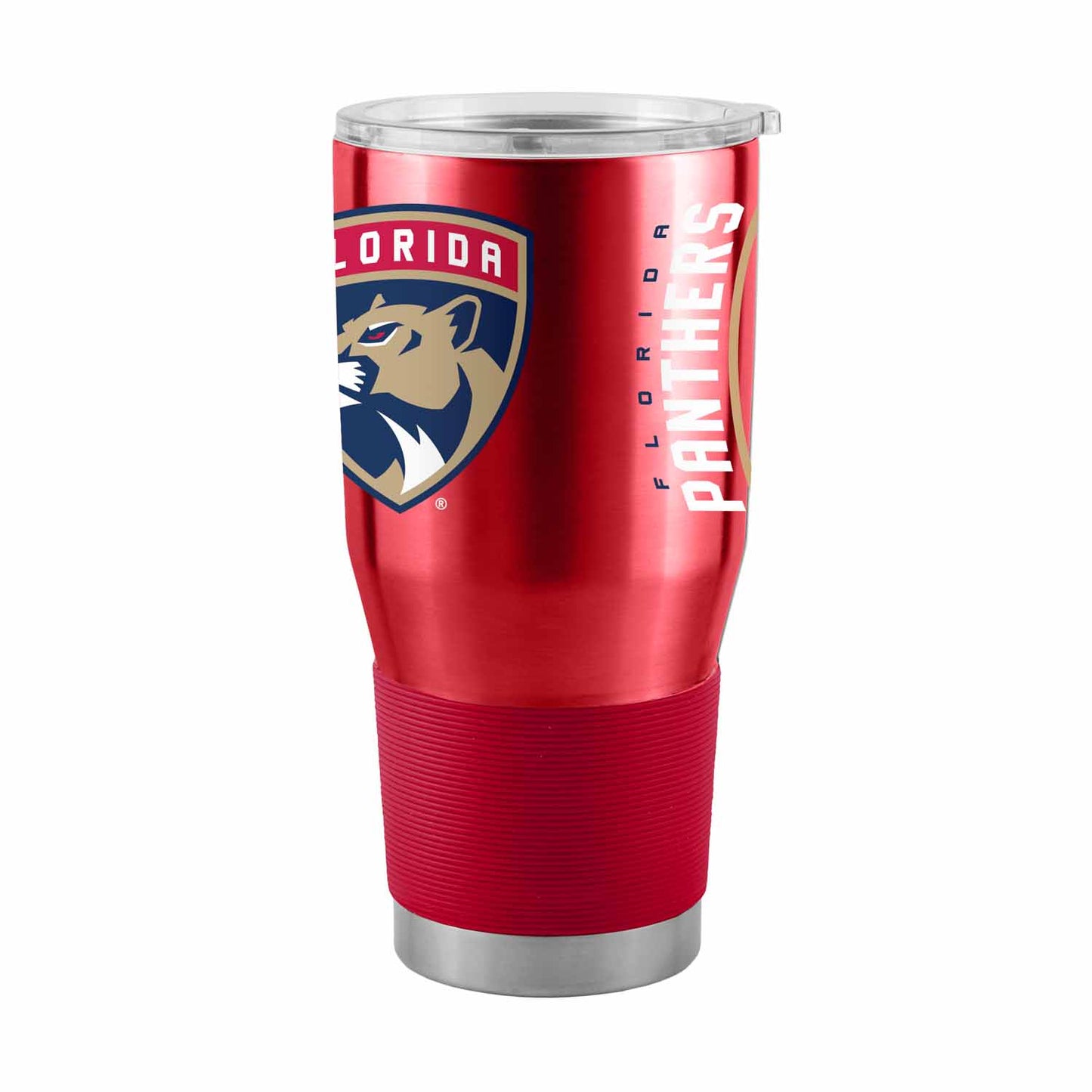 Florida Panthers NHL Hockey 30oz Stainless Steel Vacuum Insulated Game Day Tumbler with Silicone Grip - Red