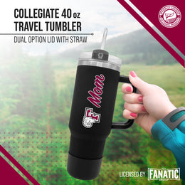 Fordham Rams Collegiate 40oz Stainless Steel Travel Tumbler with Handle for Mom - Black