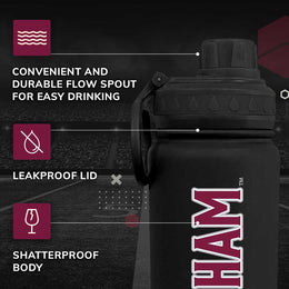Fordham Rams NCAA Stainless Steel Water Bottle - Black