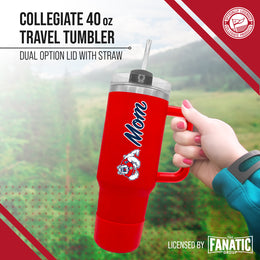 Fresno State Bulldogs Collegiate 40oz Stainless Steel Travel Tumbler with Handle for Mom - Red