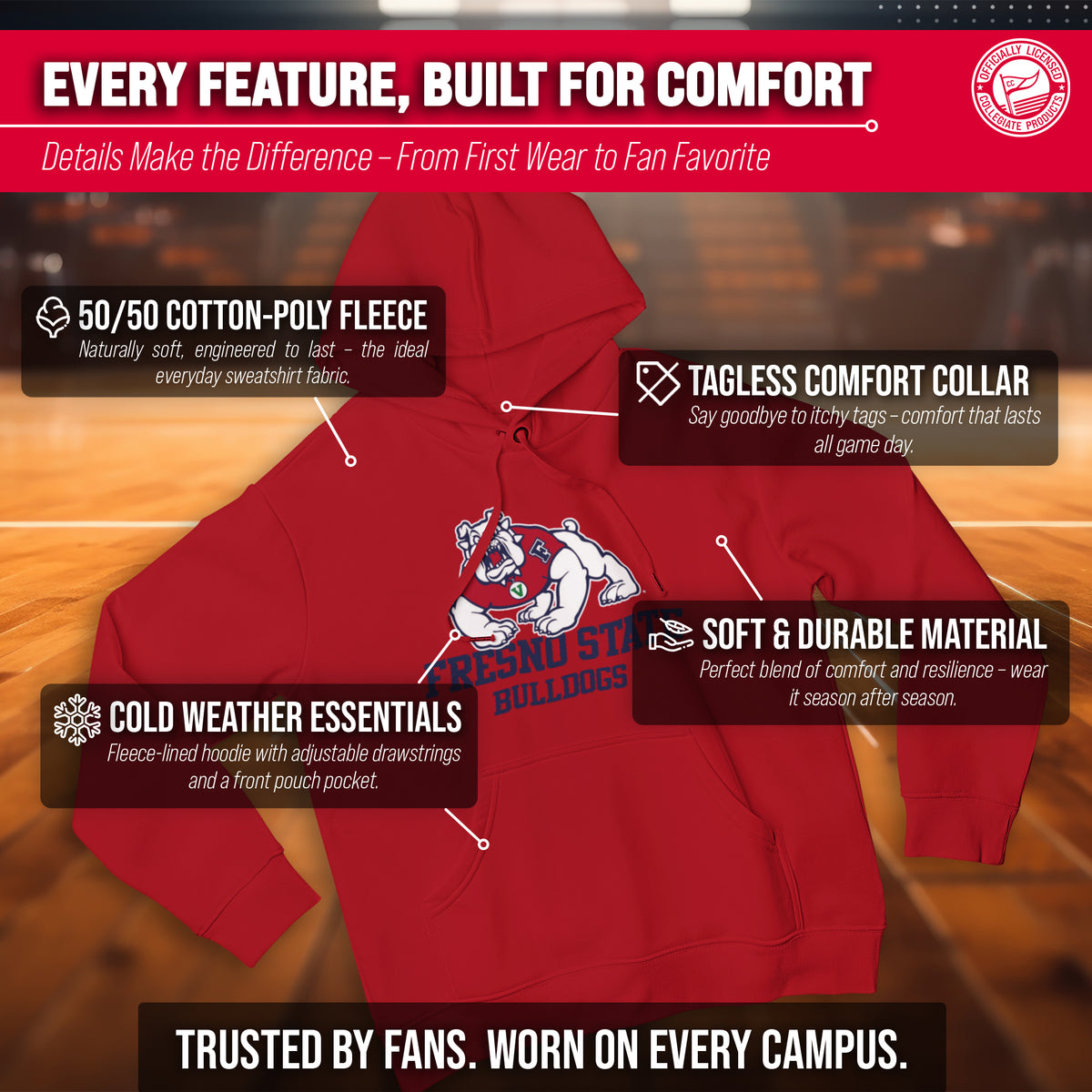 FRES Arch & Logo Gameday Hoodie - Red