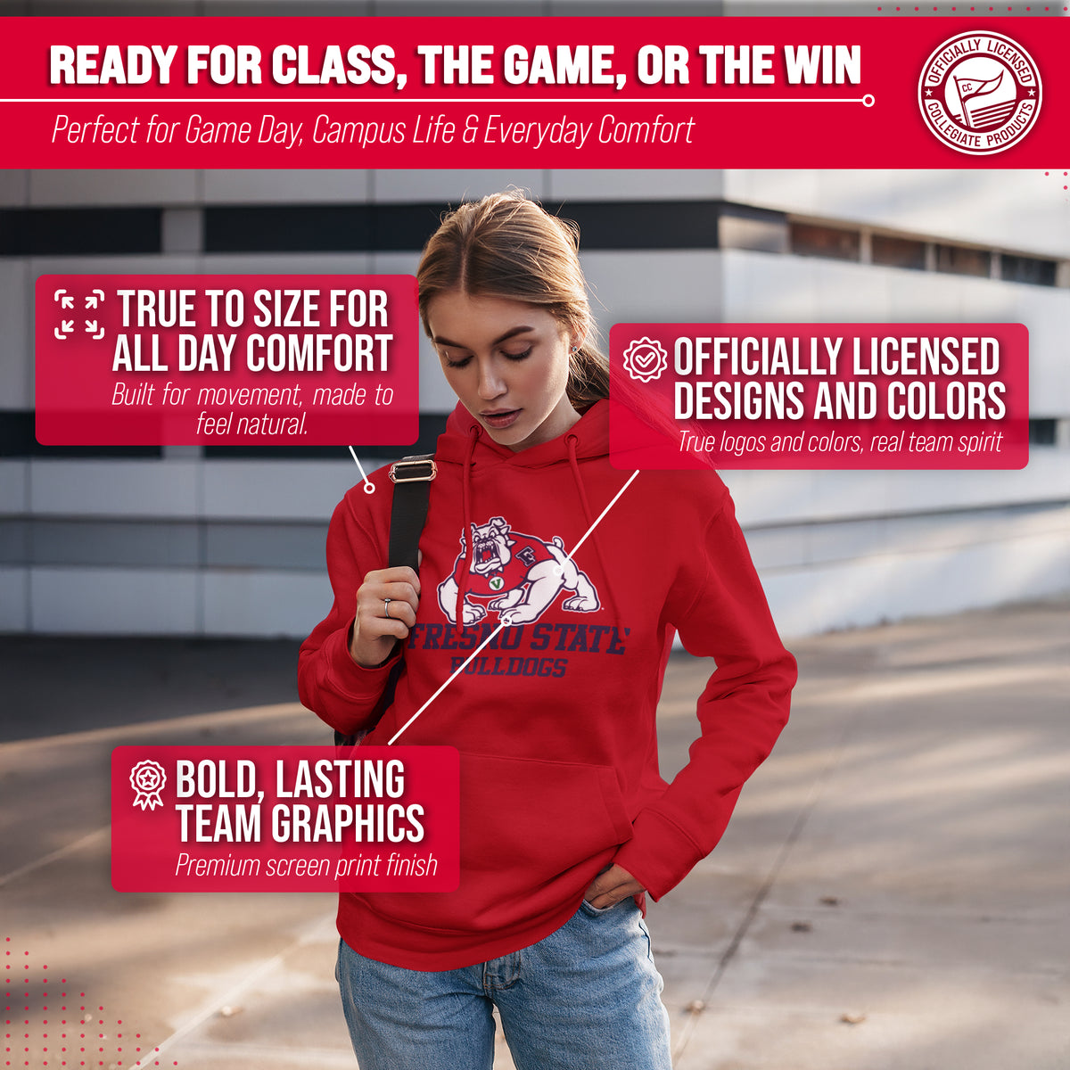FRES Arch & Logo Gameday Hoodie - Red