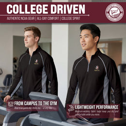 Florida State Seminoles Mens NCAA Campus Classic Long Sleeve 1/4 Zip Windshirt - Black