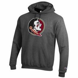 Florida State Seminoles Adult Mascot Fleece Hooded Sweatshirt - Charcoal
