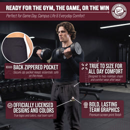 Florida State Seminoles NCAA Men’s University Cloud Jersey Performance Jogger Pants with Drawstring Waistband - Gray Heather