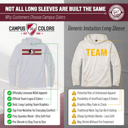 Florida State Seminoles NCAA Unisex Scholarship Cloud Jersey Performance Hooded Long Sleeve Tee - Gray Heather