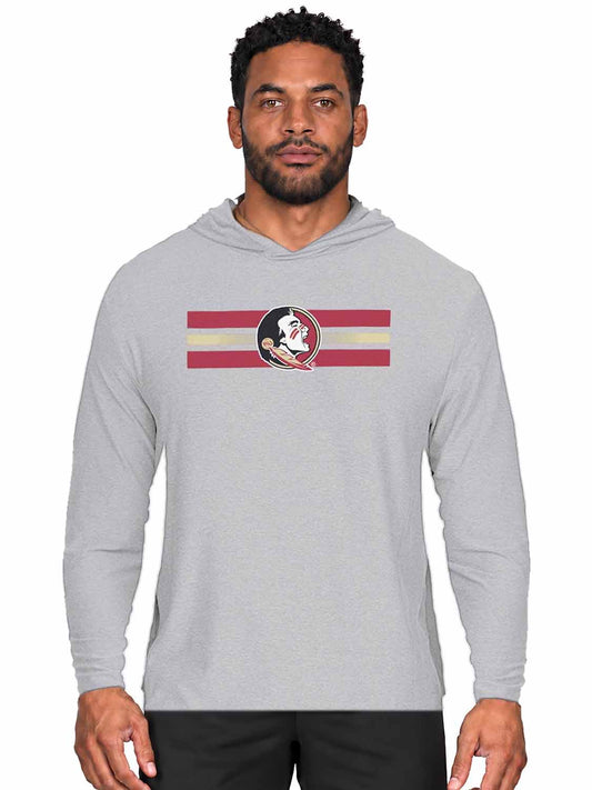 Florida State Seminoles  Scholarship Cloud Jersey Hoodie - Gray Heather