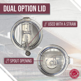 Florida State Seminoles NCAA Stainless Steel 20oz Roadie With Handle & Dual Option Lid With Straw - White