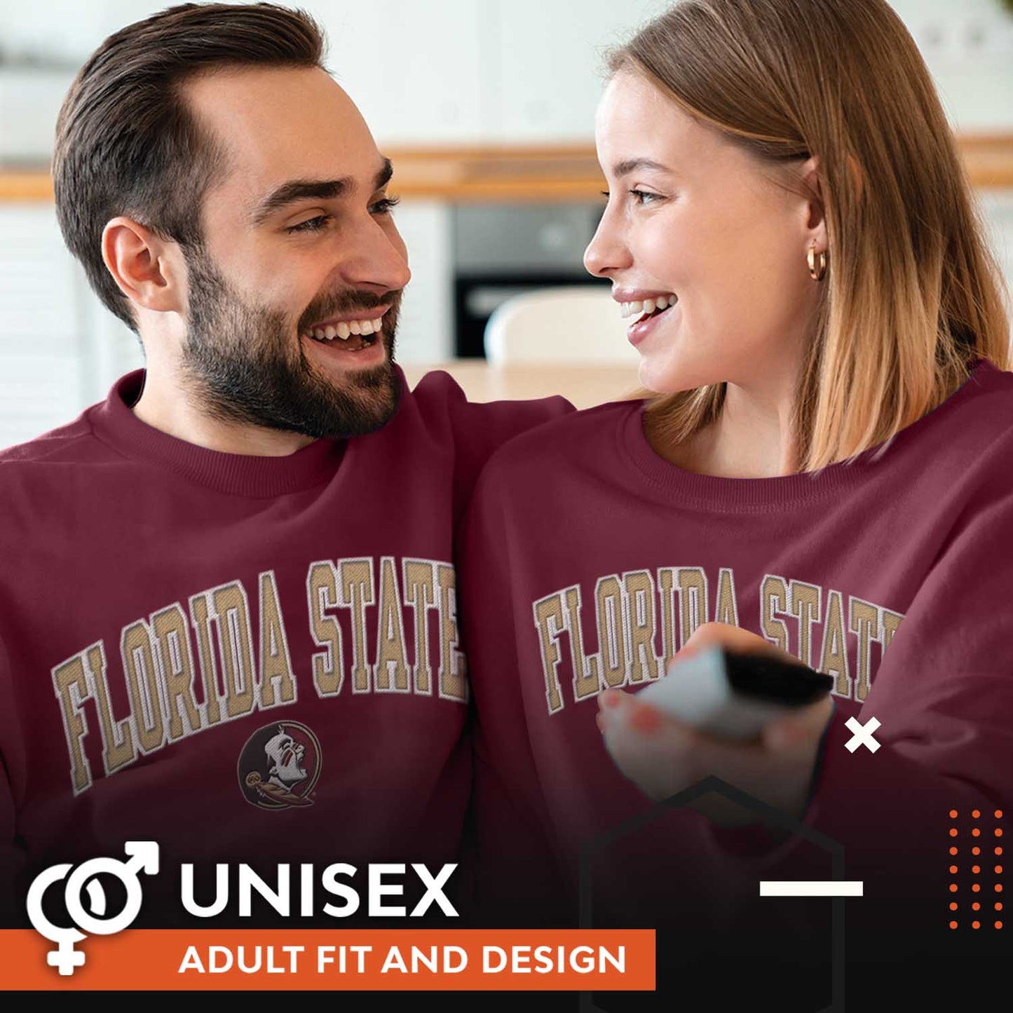 Florida State Seminoles NCAA Adult Tackle Twill Crewneck Sweatshirt - Maroon