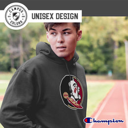 Florida State Seminoles Adult Mascot Fleece Hooded Sweatshirt - Charcoal