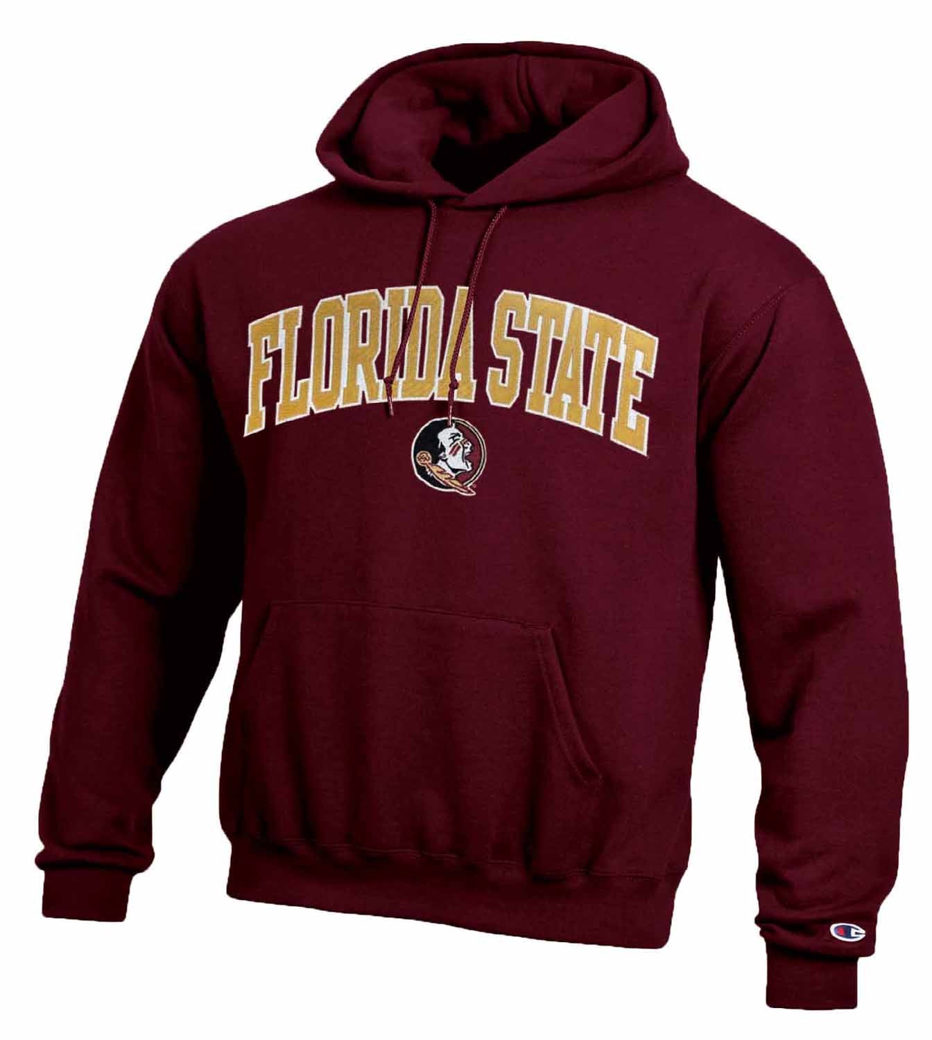 Florida State Seminoles Champion Adult Tackle Twill Hooded Sweatshirt - Maroon
