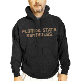 Florida State Seminoles NCAA Adult Cotton Blend Charcoal Hooded Sweatshirt - Charcoal