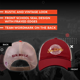 Arizona State Sun Devils The Game NCAA  Patch Meshback Snapback Hat - Maroon