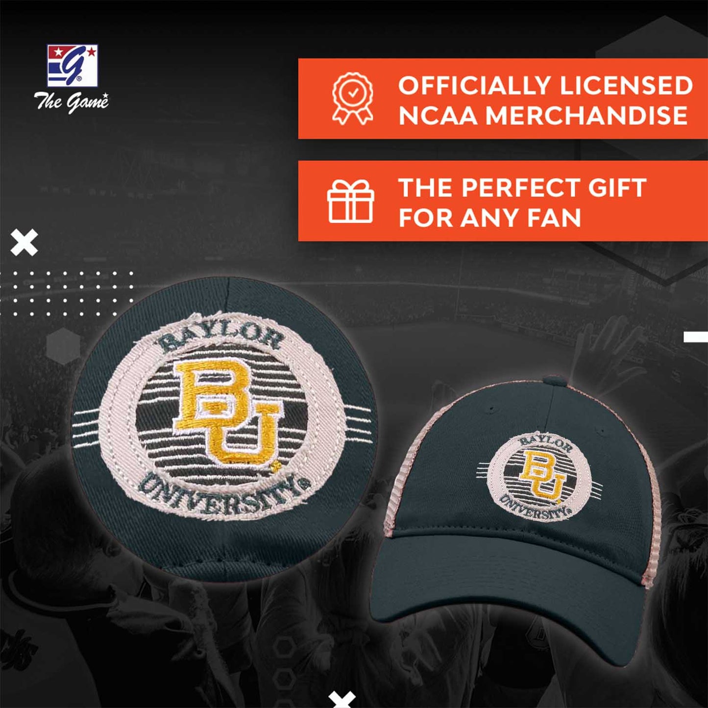 Baylor Bears The Game NCAA  Patch Meshback Snapback Hat - Green