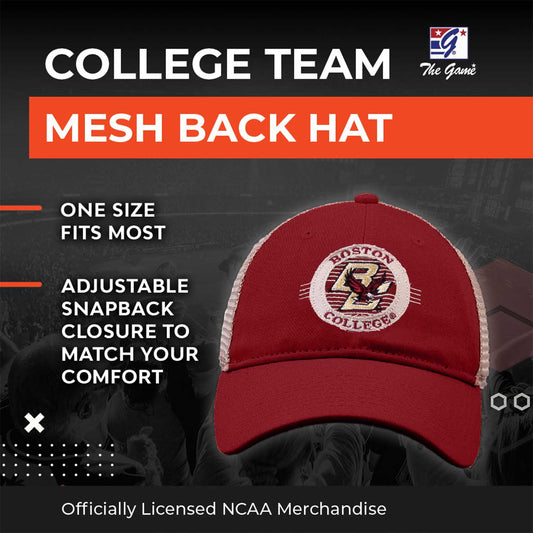 Boston College Eagles The Game NCAA  Patch Meshback Snapback Hat - Maroon