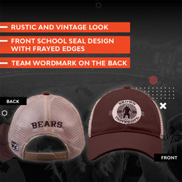 Brown Bears The Game NCAA  Patch Meshback Snapback Hat - Brown